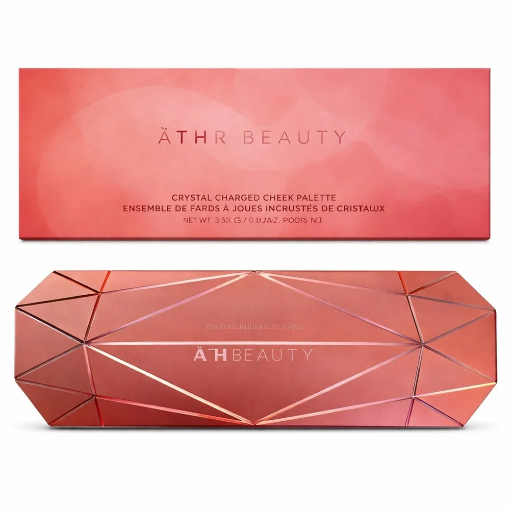 ATHR Beauty Crystal Charged Cheek Palette Vegan Blush Bronzer Highlighter